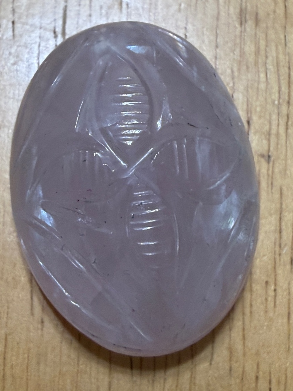 Carved Rose Quartz  Cabochon